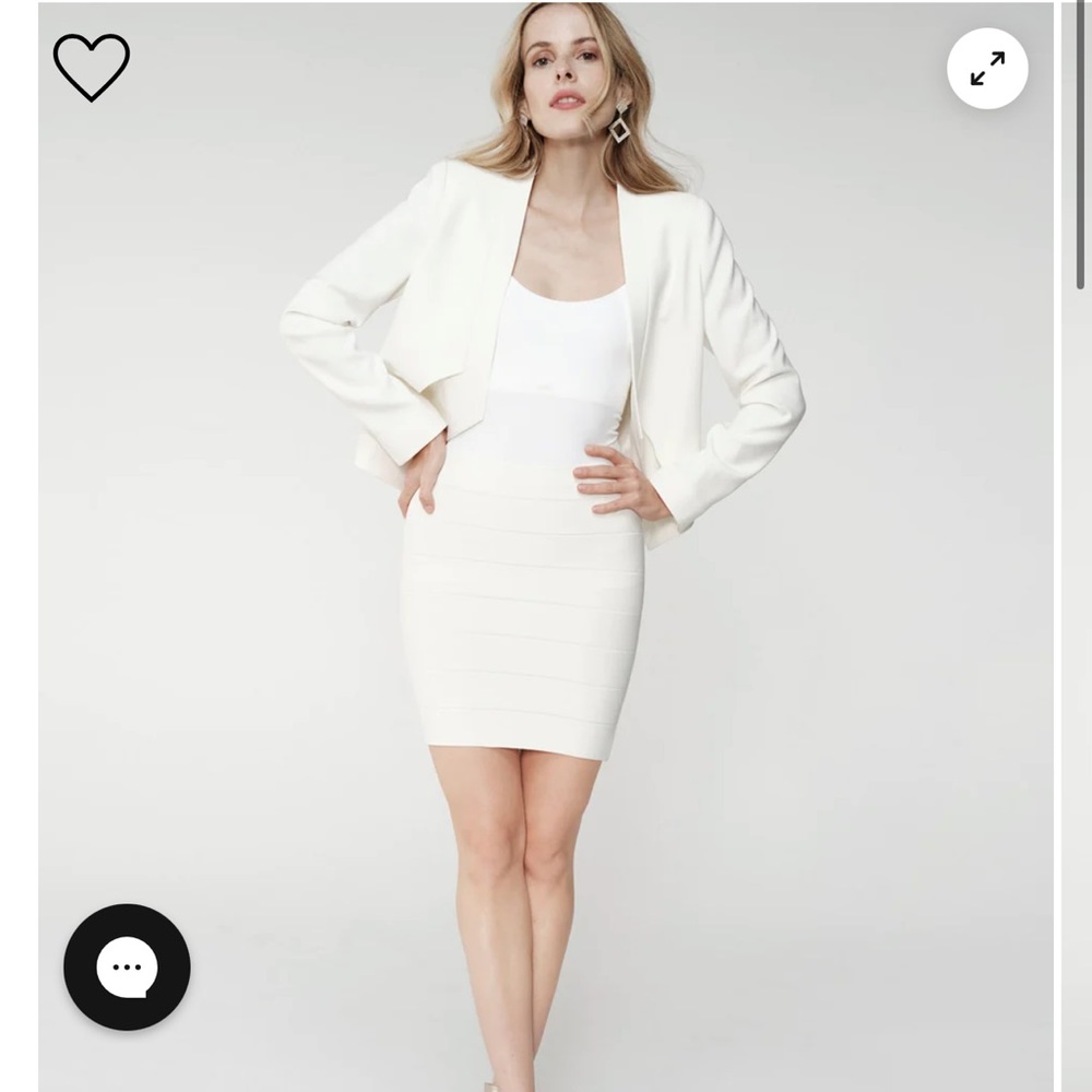 Bcbg maxazria Simone Textured Power Skirt white